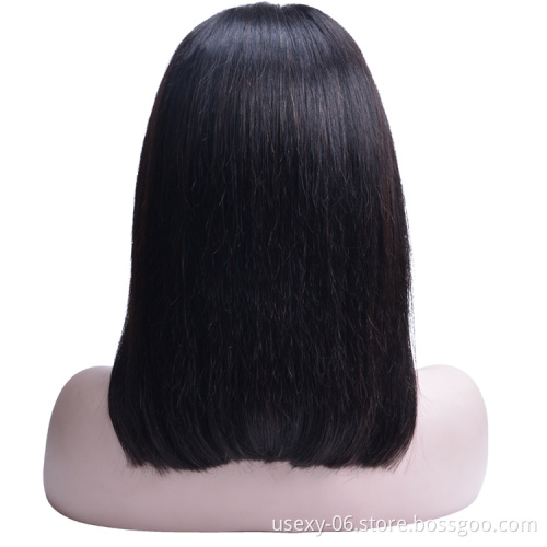 Wholesale Colored Cuticle Aligned Hair Transparent HD  100% Brazilian Virgin Remy Lace Front Human Hair Wigs For Black Women